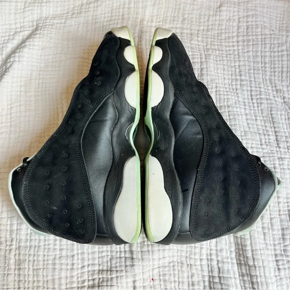 Nike | Air Jordan 13 Retro Black Mint Foam Sneakers Shoes Size 7Y EU40